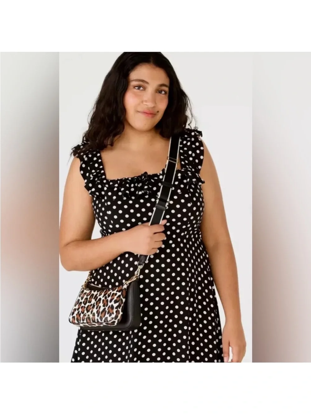 Kate Spade Duet leopard print small crossbody bag duo